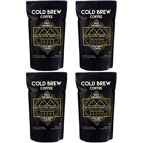 The Glover Grind Co. - 4 Cold Brew Coffee Packs, Pack Of 4, 100%