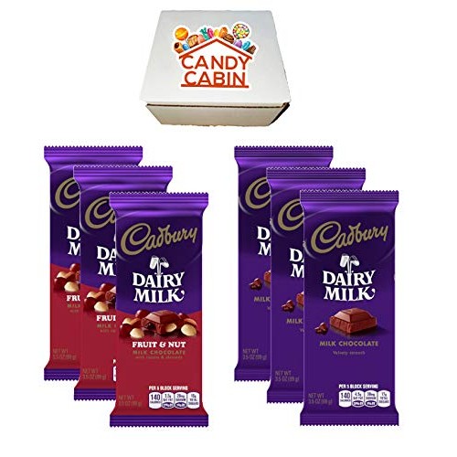Cadbury Chocolate Candy Bar Variety Box 6-Count Full Size Bars