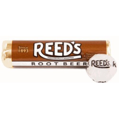Reeds Hard Candy Rolls- 6Ct- 2 Root Beer, 2 Cinnamon, 2 Buttersc