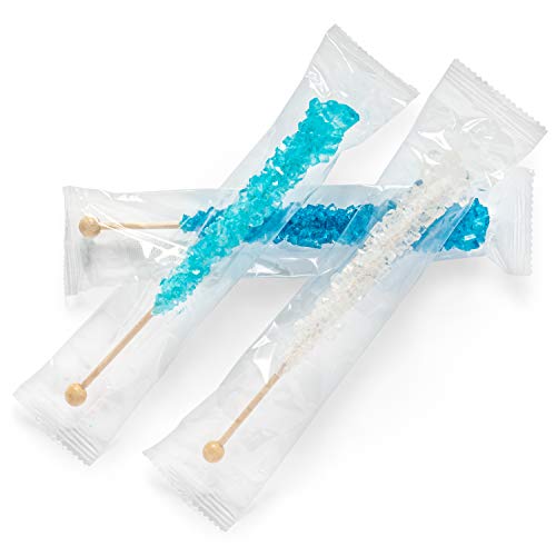 Frozen Ice Rock Candy Sticks - 18 Individually Wrapped Rock Cand
