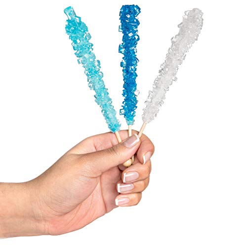 Frozen Ice Rock Candy Sticks - 36 Individually Wrapped Rock Cand