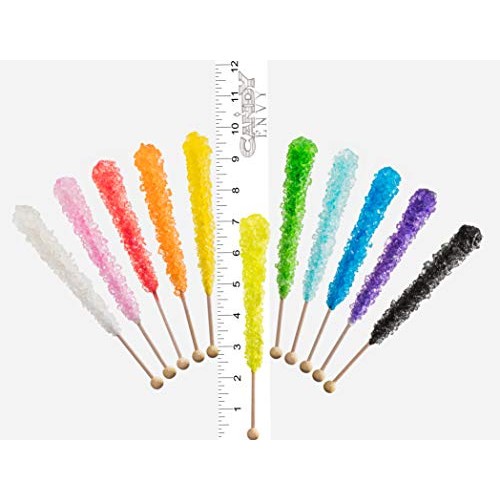 Frozen Ice Rock Candy Sticks - 36 Individually Wrapped Rock Cand