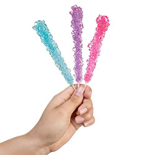 Mermaid Rock Candy Sticks - 10 Individually Wrapped Rock Candy O
