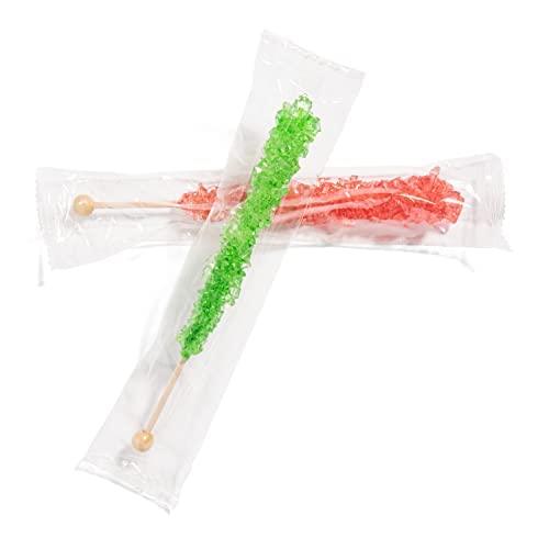 Merry Christmas Rock Candy Crystal Sticks - 36 Indiv. Wrapped - ...