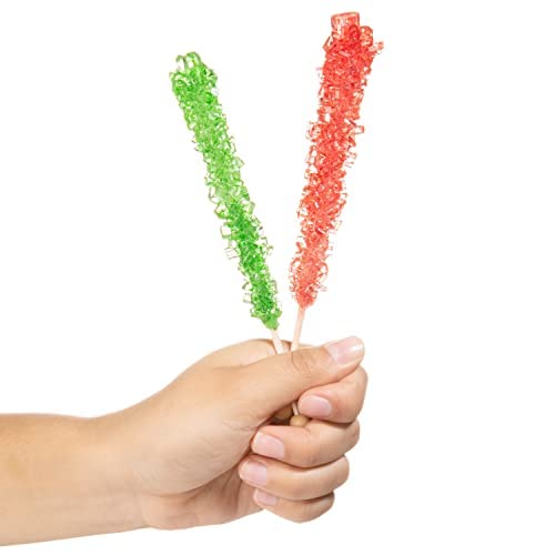 Merry Christmas Rock Candy Crystal Sticks - 36 Indiv. Wrapped - ...