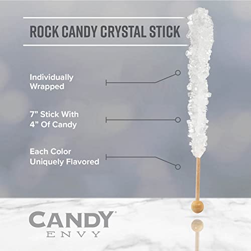 Merry Christmas Rock Candy Crystal Sticks - 36 Indiv. Wrapped - ...