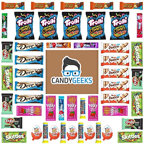 Candy Geeks Trendy Bulk Candy Boxes || 50 Full Size Candy And