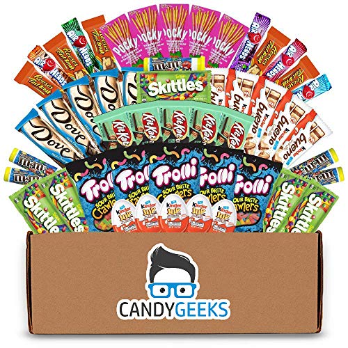 Candy Geeks Trendy Bulk Candy Boxes || 50 Full Size Candy And