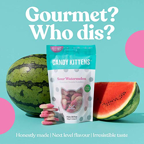 Candy Kittens New Flavor Vegan Gummy Candy 4.4Oz Sour Watermelo