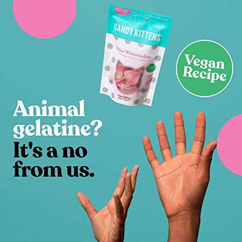 Candy Kittens New Flavor Vegan Gummy Candy 4.4Oz Sour Watermelo
