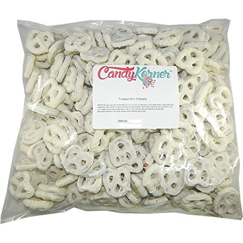 Frosted White Chocolate Covered Mini Pretzels 5 Pound 80 Oz