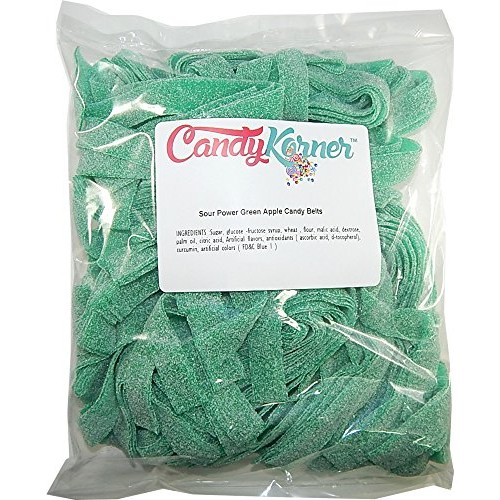 Sour Power Green Apple Sour Belts 1 Pound 16 Oz