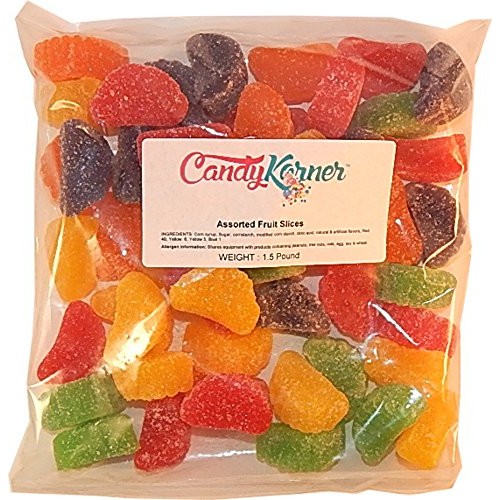 Sunrise Assorted Fruit Slices 1 Pound 16 OZ By Candy Korner