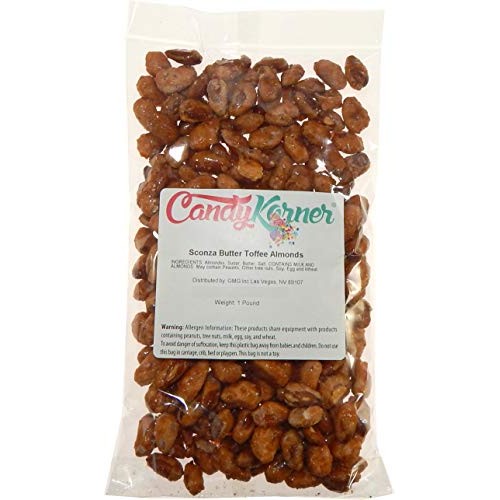 Sconza Butter Toffee Almonds | Almonds Covered In Butter Toffee