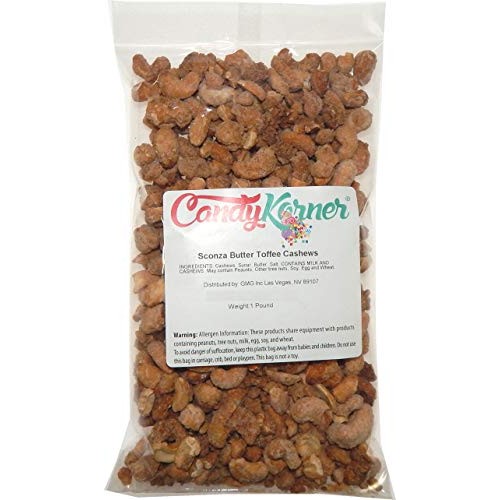 Sconza Butter Toffee Cashews | Cashews Covered In Butter Toffee