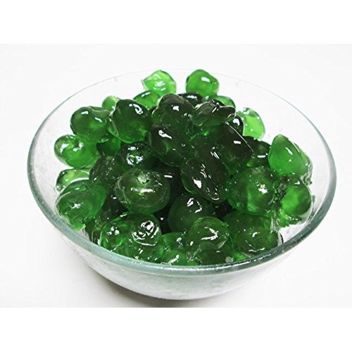 Candied Glazed Green Cherries. 16 Oz Bag