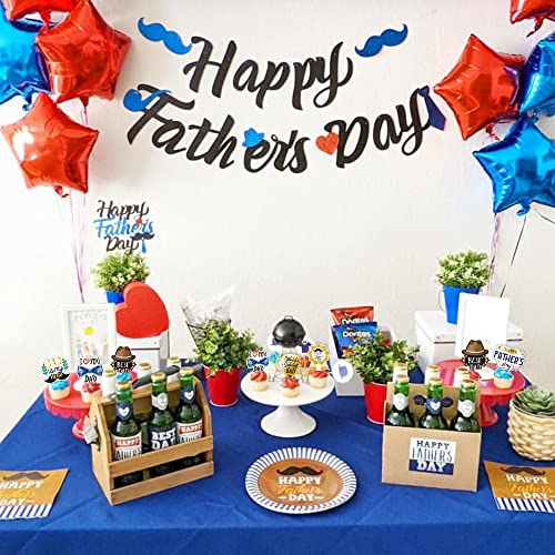 Fathers Day Cupcake Toppers 48pcs Happy Fathers Day Cake Topper...