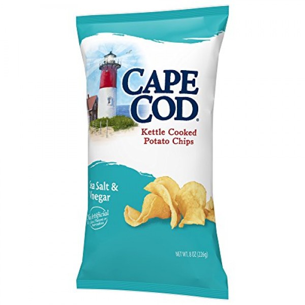 Cape Cod Potato Chips, Sea Salt And Vinegar, 8 Ounce