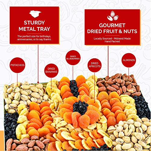 Deluxe Dried Fruit And Nut Gourmet Gift Basket With The Always P