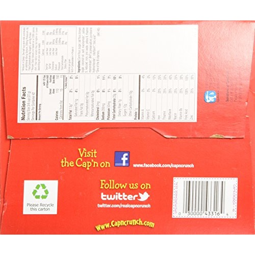 Capn Crunch Sweetened Corn And Oat Cereal, 40 Ounce