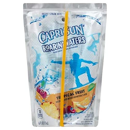 Capri Sun Tropical Fruit Flavor Roarin Water, 6 Ounce -- 40 Per