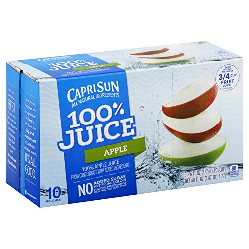 Capri Sun Apple Juice Pouch 6Oz Pouches, 4 Boxes Of 10