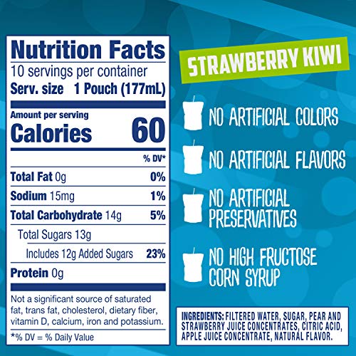 Capri Sun Strawberry Kiwi Ready-To-Drink Juice 10 Pouches