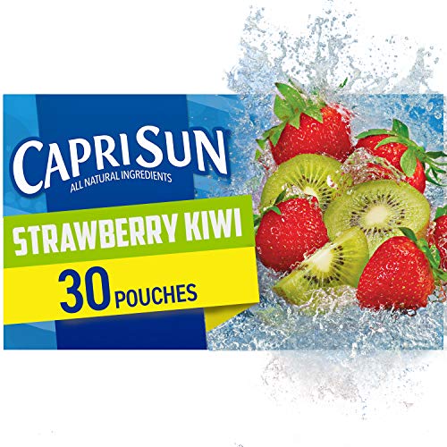 Capri Sun Strawberry Kiwi Ready-To-Drink Juice 30 Pouches, 3 Bo