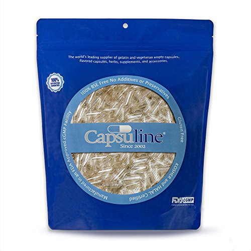 Clear Size 3 Empty Gelatin Capsules By Capsuline - 1000 Count |M