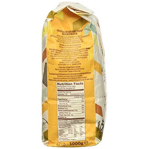 Antimo Caputo Semola Di Grano Duro Rimacinata Semolina Flour 2.2