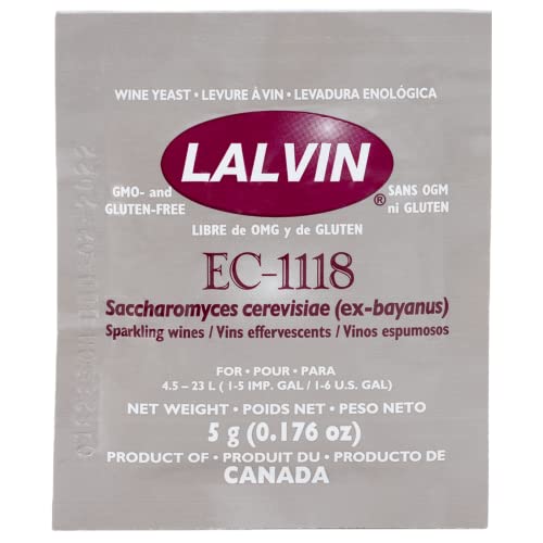 Lalvin EC-1118 Wine Yeast 5 Pack - Champagne Yeast - Make Wine...