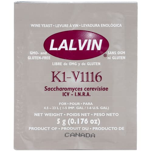 Lalvin K1-V1116 Wine Yeast 10 Pack - Make Wine Cider Mead Komb...
