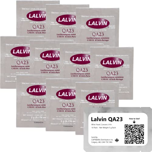Lalvin QA23 Wine Yeast 10 Pack - Make Wine Cider Mead Kombucha...