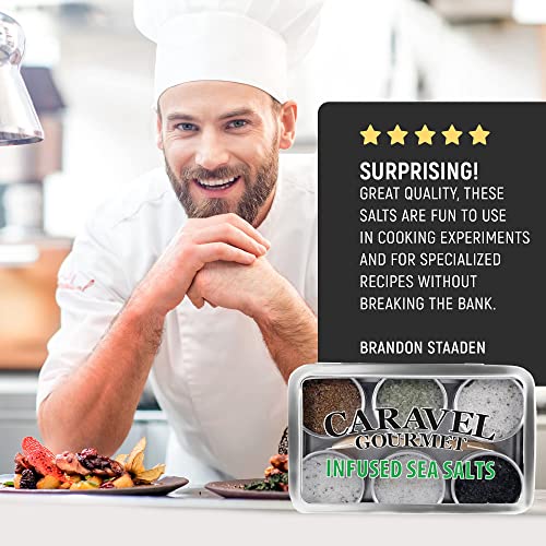 The Infused Sea Salt Sampler - 6 Reusable Tins With Bamboo Spoon