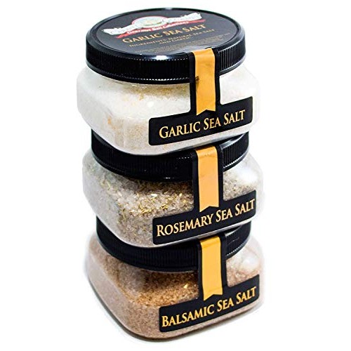 Italian Flavors Sea Salt 3-Pack: Rosemary, Balsamic, Garlic - Al