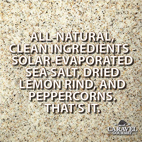 Lemon Pepper Sea Salt - All-Natural Sea Salt Infused with Lemon,...