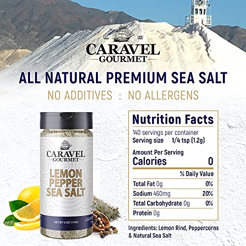 LEMON PEPPER SEA SALT SHAKER - All Natural Gourmet Sea Salts by ...
