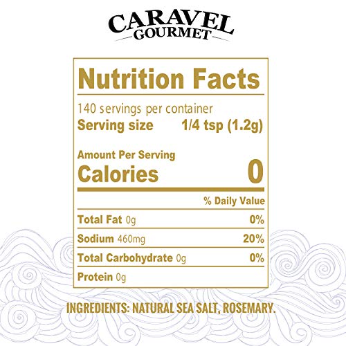 Rosemary Sea Salt Shaker - All Natural Gourmet Sea Salts By Cara