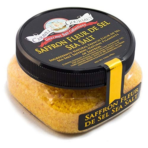 Saffron Fleur De Sel Sea Salt - All-Natural Infused Sea Salt Ble