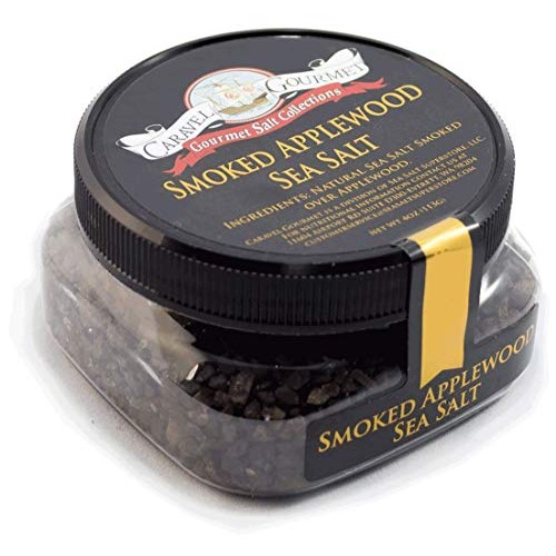 Smoked Applewood Fine Sea Salt - All-Natural Sea Salt Slowly Smo