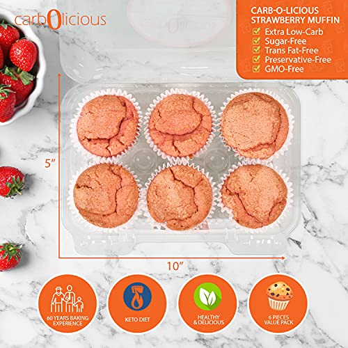 Low Carb Strawberry Muffins [6-Pack] By Carb-o-licious- Deliciou...