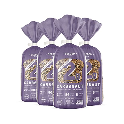 Carbonaut Low Carb Seeded Bread, Non-Gmo, Vegan, Sugar Free, Ket
