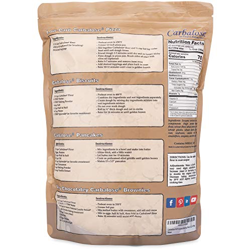 Carbalose All-Purpose Low-Carb Flour 2.2 Lb Resealable Pouch