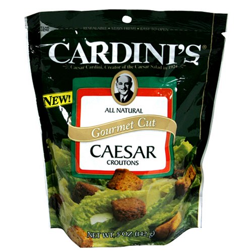 Cardini Gourmet Croutons, Caesar, 5-Ounce Packages Pack Of 12