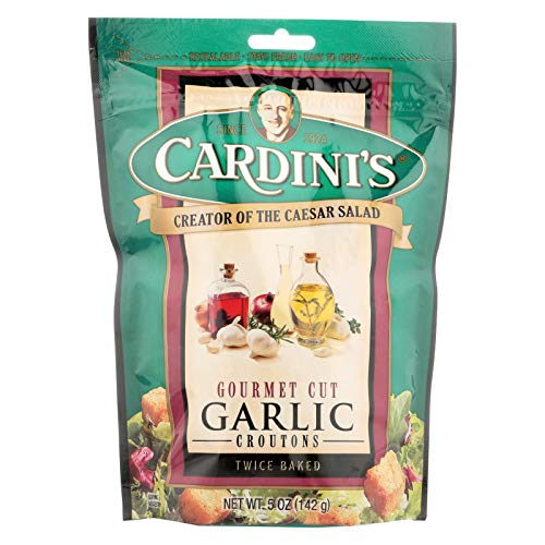 Cardini Gourmet Croutons, Garlic, 5-Ounce Packages Pack Of 12