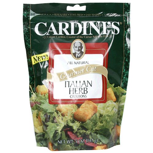 Cardini Gourmet Croutons, Italian, 5-Ounce Packages Pack Of 12