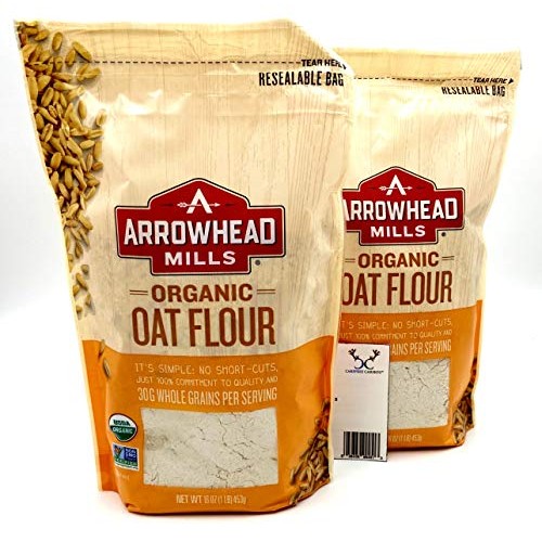 Arrowhead Mills Organic Oat Flour Bundle. Includes Two 2 16Oz