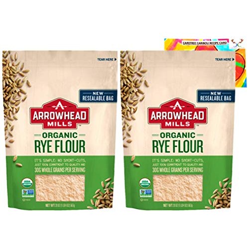 Arrowhead Mills Rye Flour Bundle. Includes Two 2 20Oz Packages
