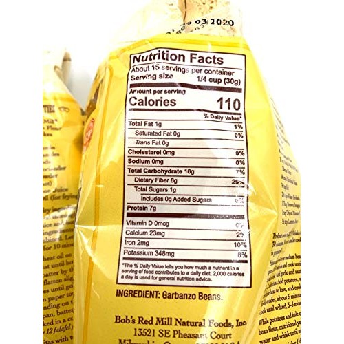 Bobs Red Mill Garbanzo Bean Flour Bundle. Includes Two 216Oz P