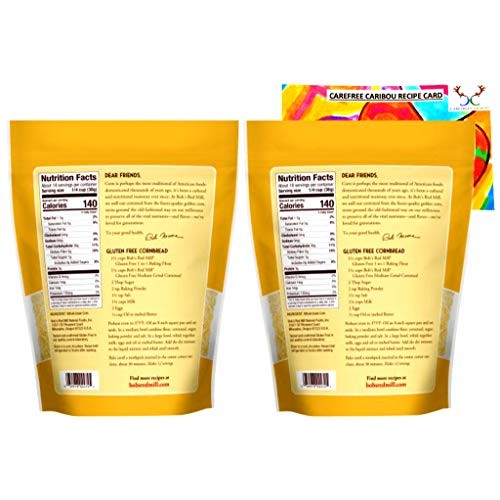 Bobs Red Mill Gluten Free Cornmeal Bundle. Includes Two 2 24Oz